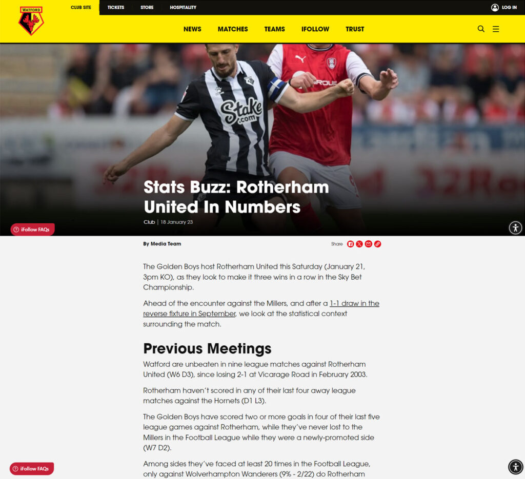 Stats Buzz-Rotherham United in Numbers