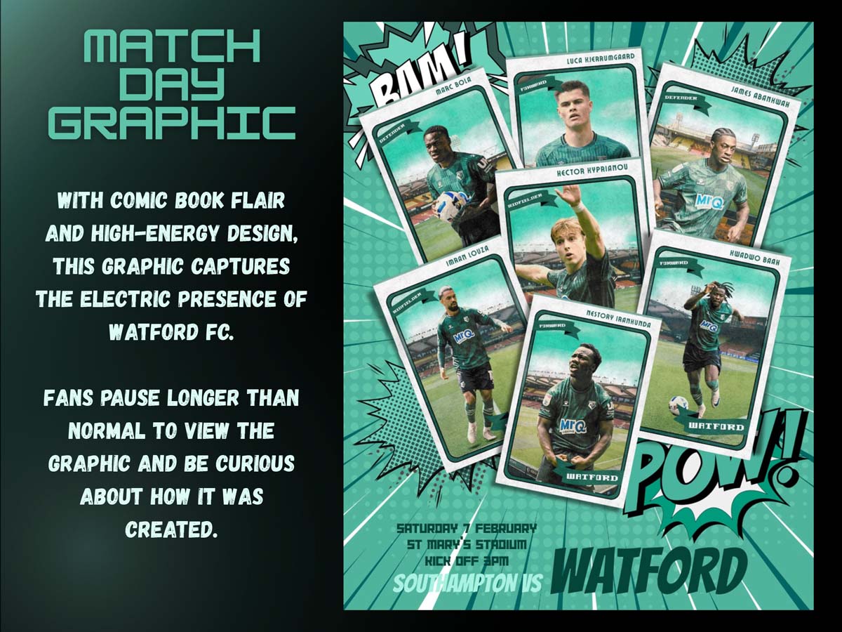 Watford FC team social media graphic